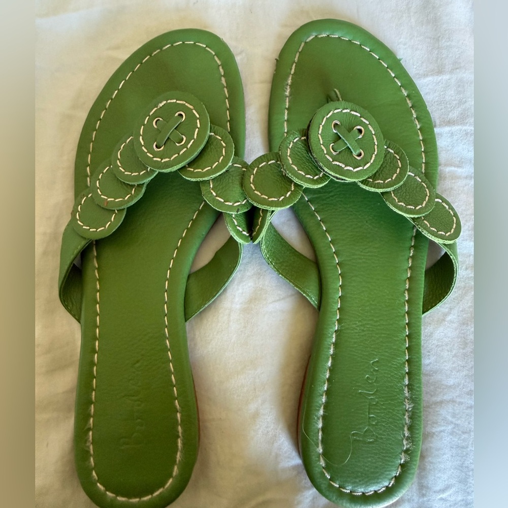 Boden Vibrant Green Leather Sandals